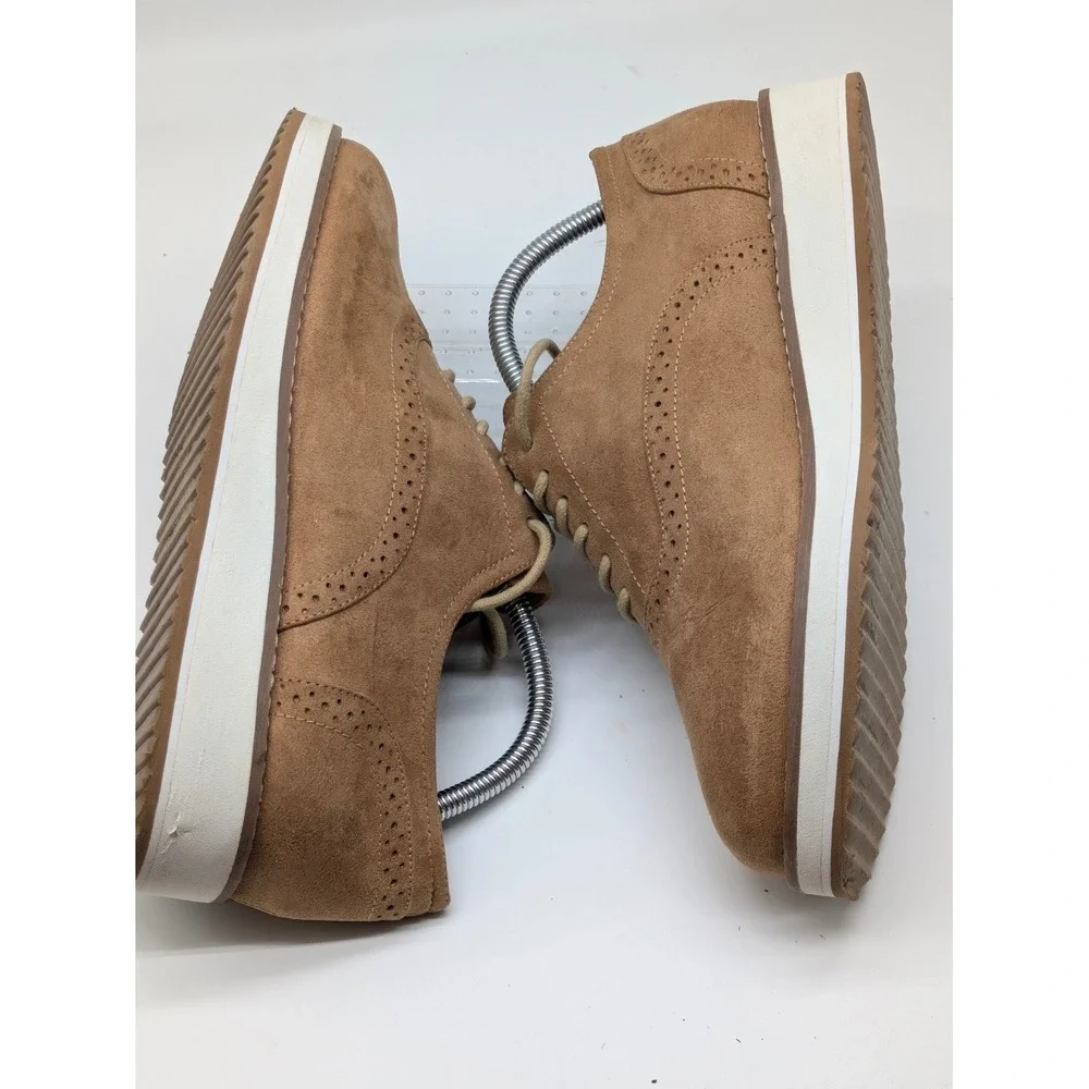 Torrid Lace Up Oxford Shoes Tan Suede Platform Comfort Women's Size 10WW